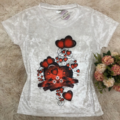T- shirt gola careca manga curta VELUDO