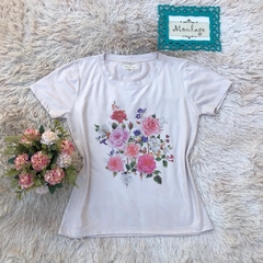T-shirt manga curta FLORES
