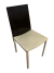 Silla Atlantic Negra Tapizada Ecocuero Beige en internet