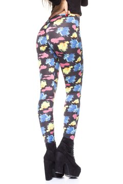 Calza multicolor Drapeada-e/la Cola Con Efecto Push Up -  Exentrica
