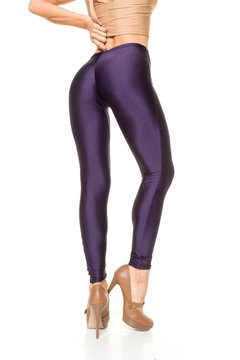 Calza de lycra brillosa varios colores-bordeaux-verde seco y azul marino - comprar online