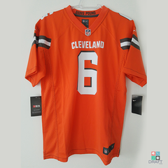 NWT! Men's NFL Cleveland Browns Baker Mayfield NFLPA Brown Orange Jersey - L