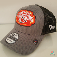 Kansas City Chiefs New Era 2021 AFC West Division Champions Trucker 9FORTY  Snapback Hat - Graphite