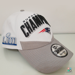 Men's New Era White/Gray New England Patriots Super Bowl LIII Champions  Trophy Collection Locker Room 9FORTY Adjustable Hat