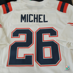 Men's Nike Sony Michel White New England Patriots Game Jersey