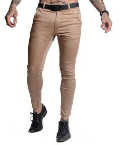 Pantalon Chino Saten Beige - comprar online