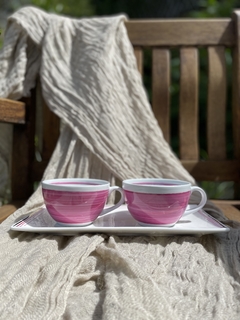 Taza de té fucsia