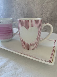 Mug corazón fucsia