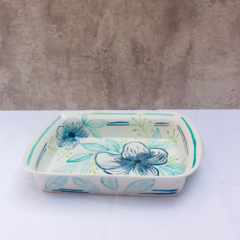 Fuente Rectangular Flores - comprar online
