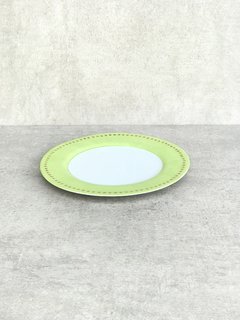 Plato Postre Oro Verde - comprar online