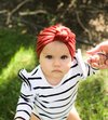 Imagem do Touca de Bebê Turbante com Laço Nó, Gorro Infantil estilo Faixa de Cabelo de Luxo para Meninas