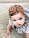 Touca de Bebê Turbante com Laço Nó, Gorro Infantil estilo Faixa de Cabelo de Luxo para Meninas