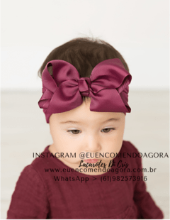 Faixa de meia de seda com Laço para Bebê Recém Nascido estilo Headband Tiaras Bebe Infantil para cabelo de Meninas - Eu Encomendo Agora 