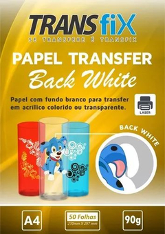 Papel transfix Back White pacote com 50 folhas