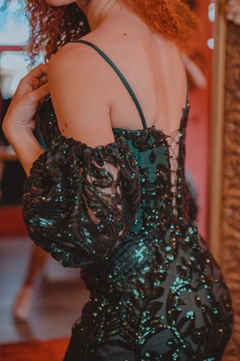 verde esmeralda longo - comprar online