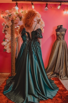 verde esmeralda longo