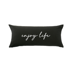 FUNDA ALMOHADON LIENZO NEGRO 30x60CM - Run Forest Mayorista