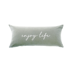 FUNDA ALMOHADON LIENZO GRIS 30x60CM - Run Forest Mayorista