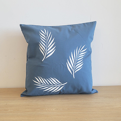 FUNDA ALMOHADON LIENZO ACERO 40X40CM
