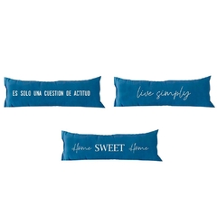 FUNDA DE ALMOHADON 100x35 LIENZO ACERO