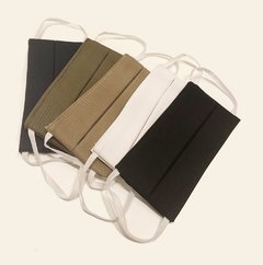 PACK X5 TAPABOCAS LAVABLES GABARDINA - comprar online