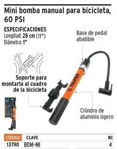 Inflador bomba de aire mini TRUPER (BOM-MI) - tienda online