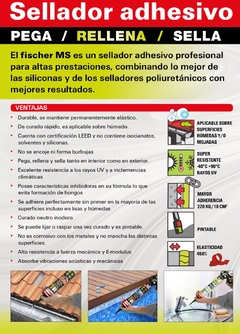 Sellador adhesivo fischer MS express 290ml CRISTAL en internet