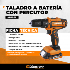 Taladro Atornillador Inalámbrico Lüsqtoff ATL18-9B - comprar online