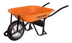 Imagen de Carretilla 4.5 ft3, llanta neumática reforzada, naranja, CAT-45ND Truper