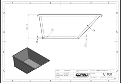 Carretilla 100 Lts Reforzada rueda maciza Duroll - comprar online