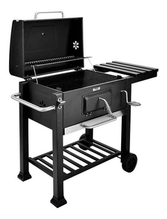 PARRILLA PORTÁTIL PAR-61 con ruedas A Carbón Medidor De Temperatura Lusqtoff - comprar online