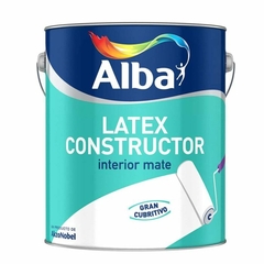 Pintura alba latex constructor interior-mate-blanco 4lts