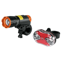 Juego de luces/Linternas para bicicleta, delantera y trasera, kit 2 piezas TRUPER