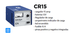 Cargador 15amp Con Regulador Y Amperimetro (CR15) CRISOL - comprar online