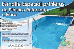 Pintura Esmalte Caucho Para Pileta Celeste 1 L. IVARO CON ADHERENTE PVC - comprar online