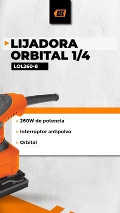 LIJADORA ORBITAL 1/4 260W LUSQTOFF (LOL260-8) - comprar online