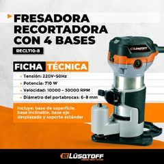 FRESADORA RECORTADORA CON 4 BASES - RECL710-8 LUSQTOFF en internet