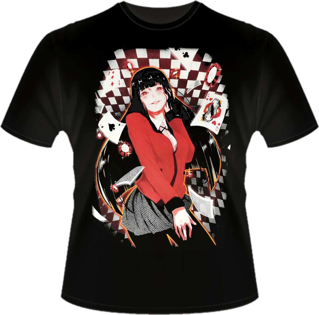 Camiseta Feminina Anime Kakegurui Yumeko Kirari Saotome Unissex