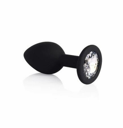 Plug Anal em Silicone Pequeno Preto - 7,3 cm x 2,9 cm - comprar online