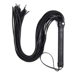 Chicote de Couro 12cm Preto