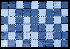 MALLA AZURRO BIANCO 20*30 197