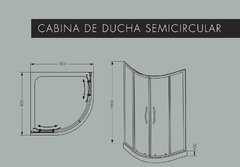 CABINA DUCHA SEMICIRCULAR 90*90 NB9QEC+NR9QB