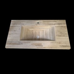 Mesada de Travertino Monocomando Mármol Importado 84x45 - comprar online