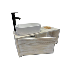 VANITORY MUEBLE COLGANTE CITRUS BLANCO VINTAGE CON PUERTA 80X30X35 - comprar online