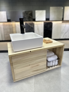 VANITORY MUEBLE COLGANTE CITRUS NATURAL CON PUERTA 60X30X35 - tienda online