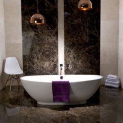 Venecita Revestimiento Hexágono de Mármol Marron Imperial para Baño y Cocina 31 cm x 27 cm - comprar online