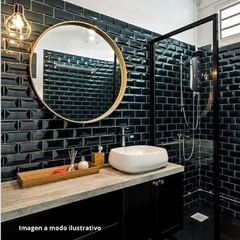 Azulejo Subway Biselado Negro 7.5 cm x 15 cm - comprar online