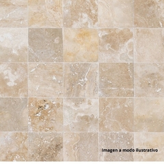 Mármol Travertino 40.6 cm x 61 cm Pulido Mate Taponado Piso o Pared - tienda online