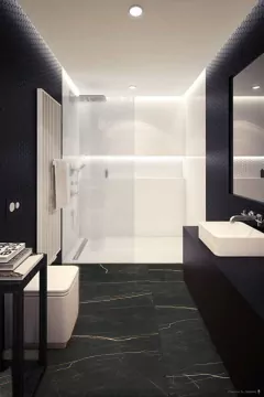 PORCELANICO PULIDO DAN MARQUINA NEGRO RECTIFICADO 73X73 - Murr Tienda Online