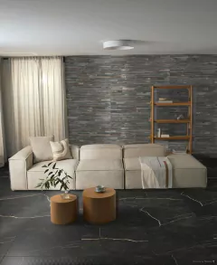 PORCELANICO PULIDO DAN MARQUINA NEGRO RECTIFICADO 73X73 - comprar online
